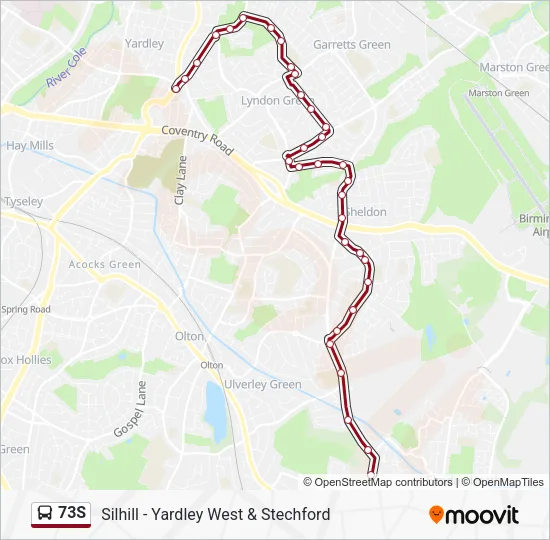 73S Bus Line Map