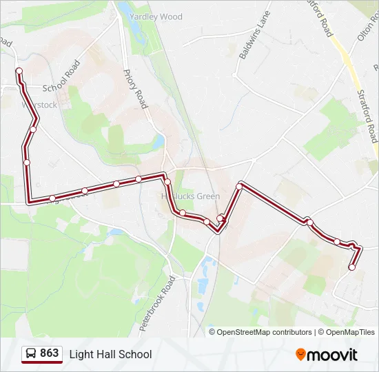 863 Bus Line Map