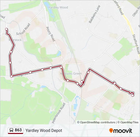 863 Bus Line Map