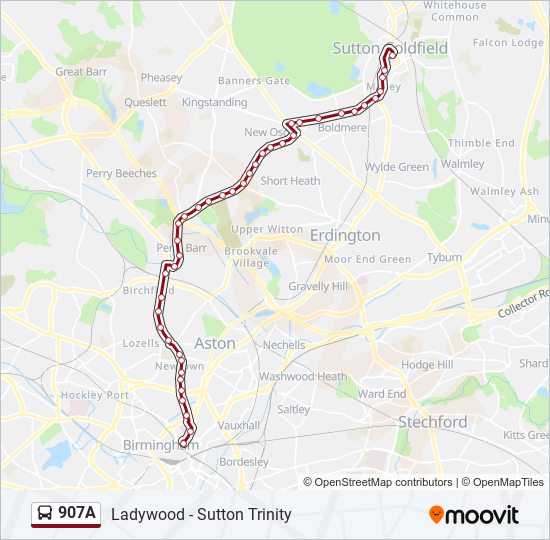 907a Route: Schedules, Stops & Maps - Sutton Coldfield (Updated)