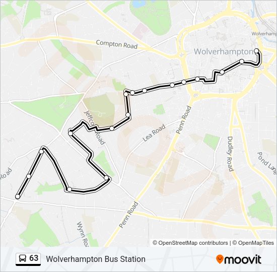 63 Bus Line Map