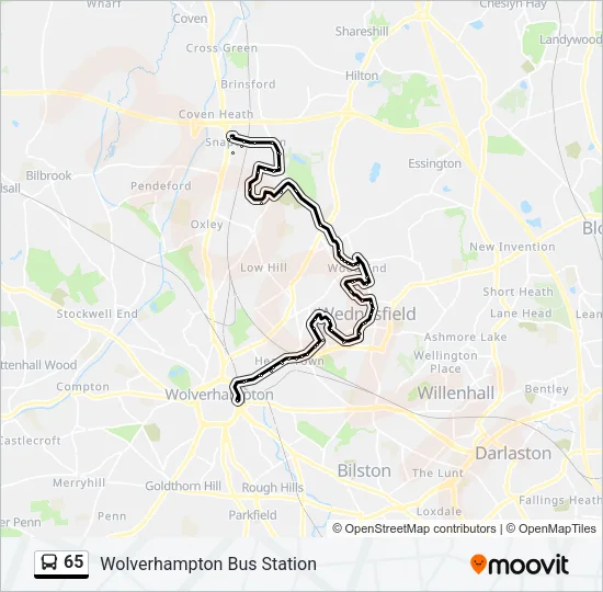 65 Bus Line Map