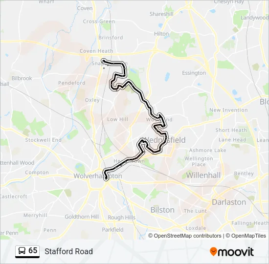 65 Bus Line Map