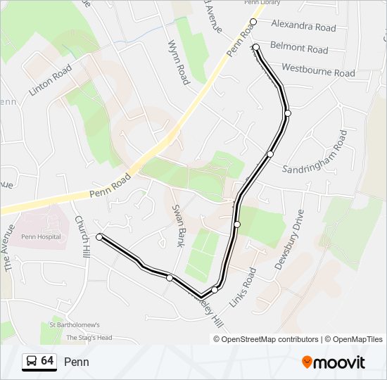 64 bus Line Map