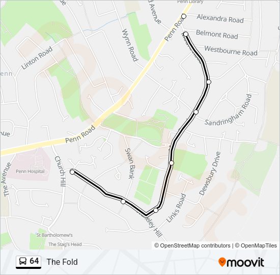 64 Bus Line Map