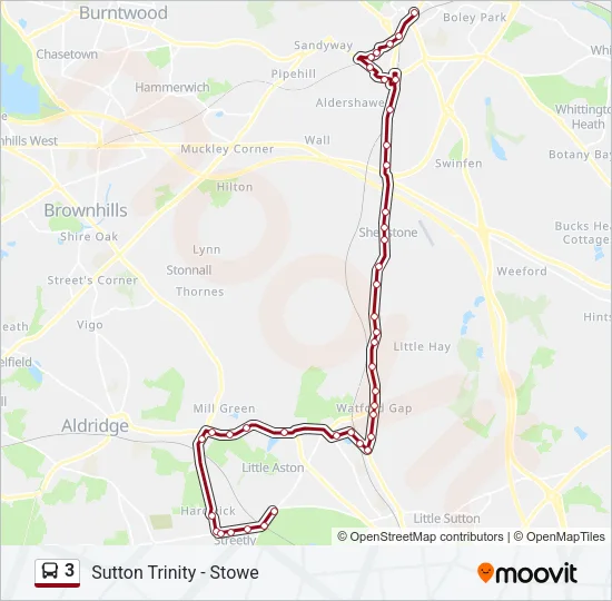 3 Bus Line Map