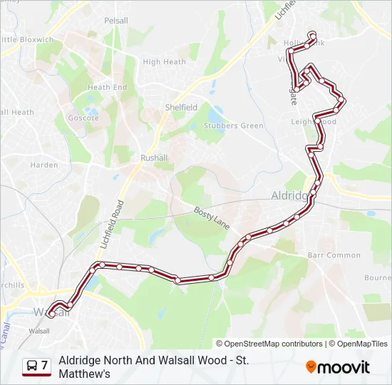 7 Bus Line Map