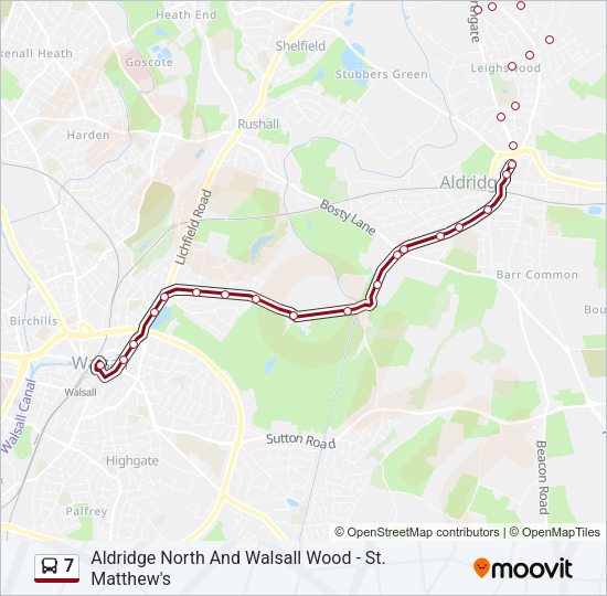 7 Bus Line Map