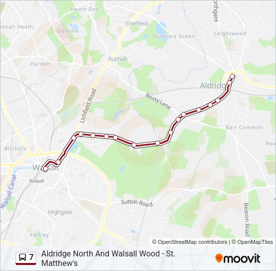 7 Bus Line Map