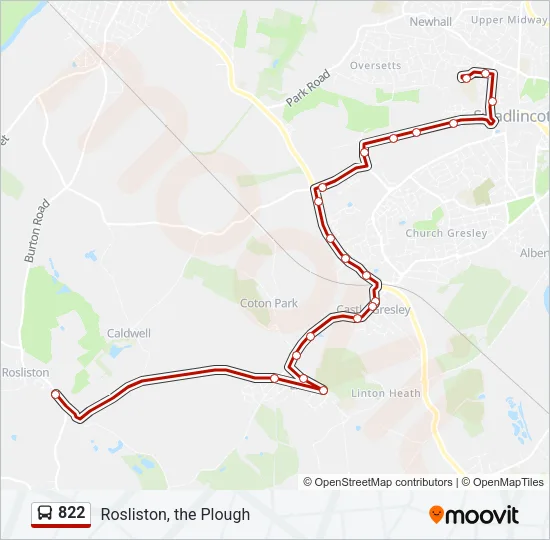 822 Bus Line Map