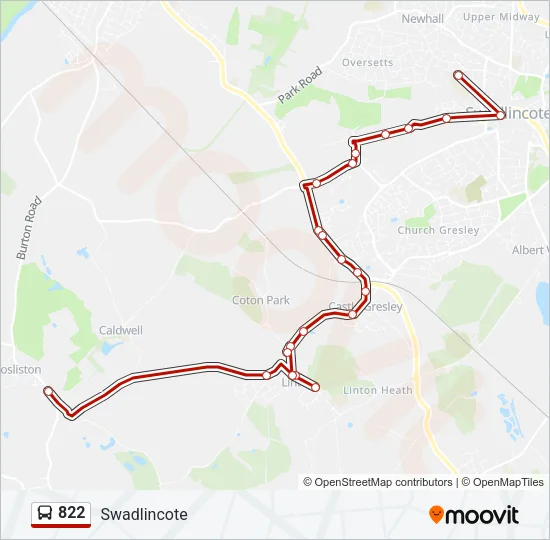 822 Bus Line Map