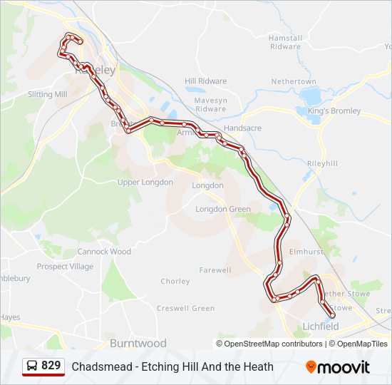 829 Bus Line Map