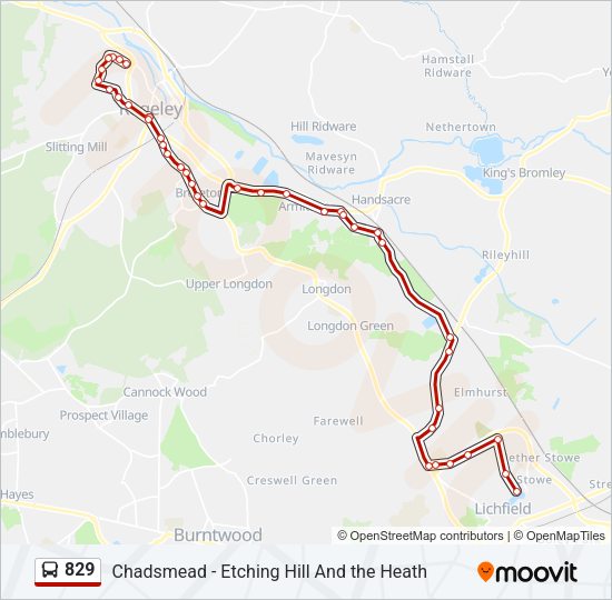 829 Bus Line Map