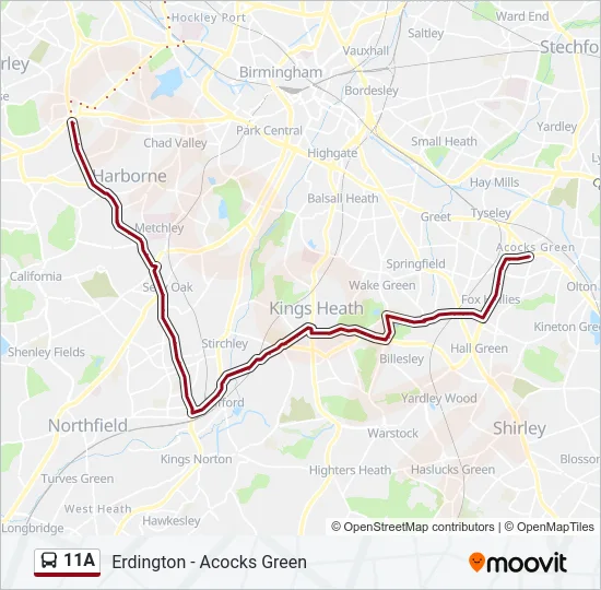 11A Bus Line Map