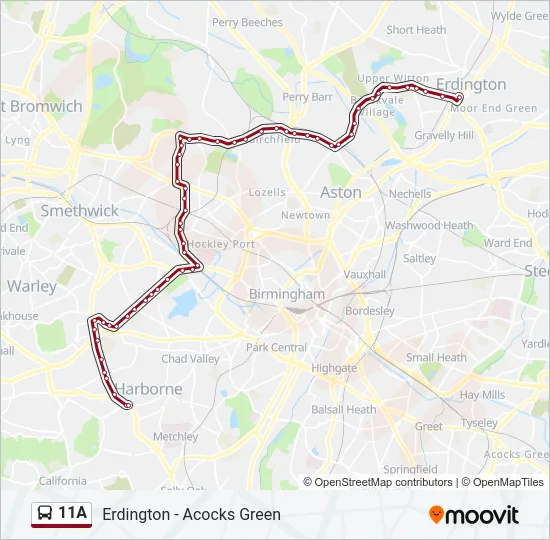 11A Bus Line Map
