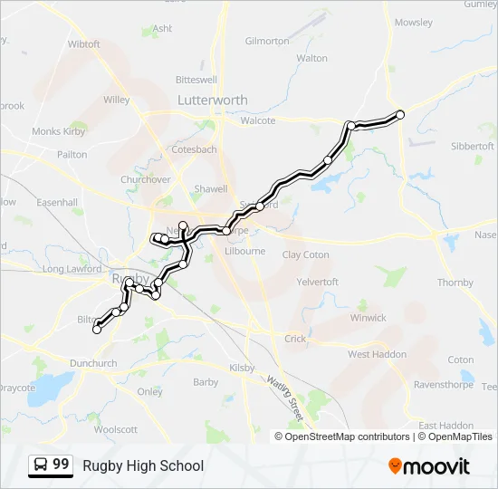 99 Bus Line Map