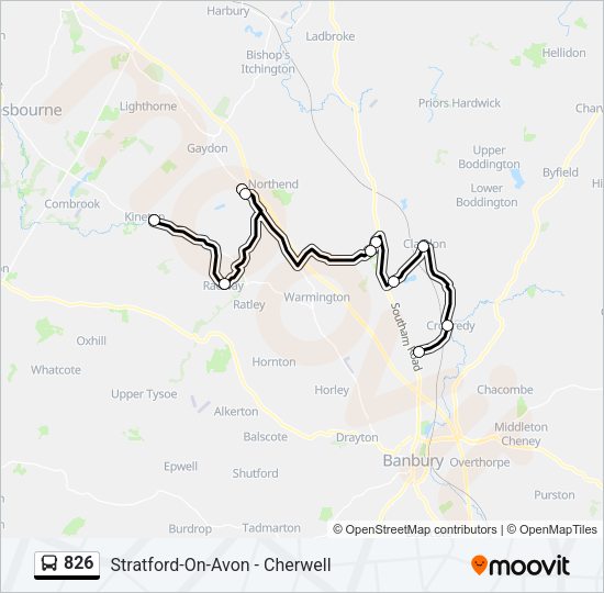 826 Bus Line Map