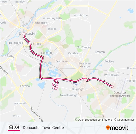 X4 bus Line Map