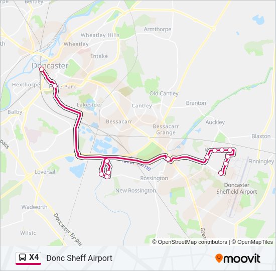 X4 Bus Line Map