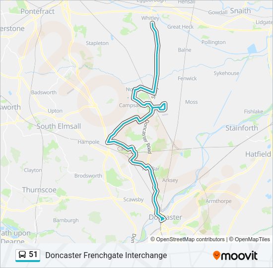 51 Bus Line Map