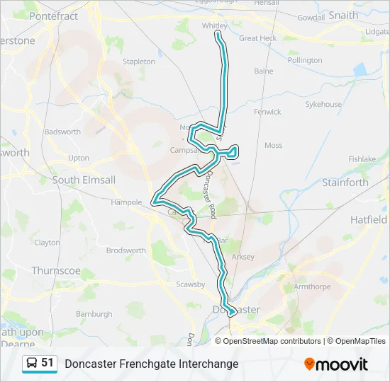 51 Bus Line Map