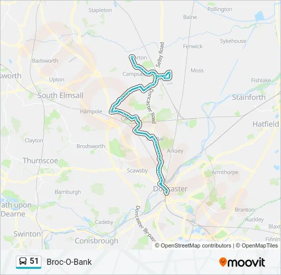 51 Bus Line Map