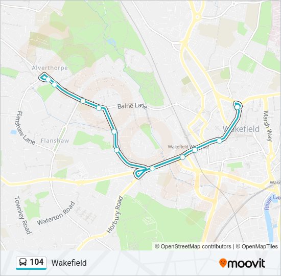 104 Bus Line Map
