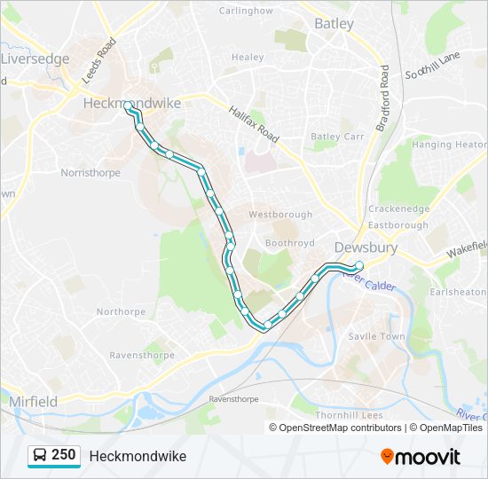 250 Bus Line Map