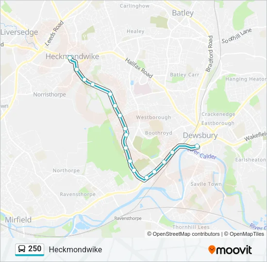 250 Bus Line Map