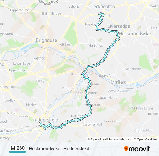 260 bus Line Map