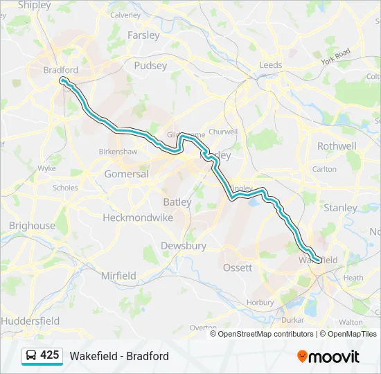 425 Bus Line Map
