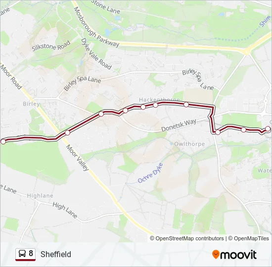 8 Bus Line Map