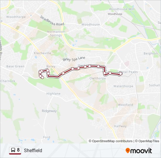 8 Bus Line Map