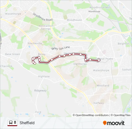 8 Bus Line Map