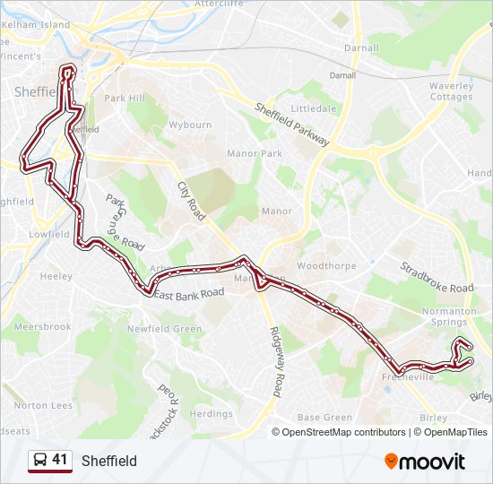 41 Bus Line Map