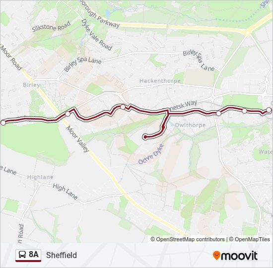 8A Bus Line Map
