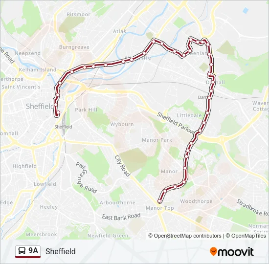9A Bus Line Map