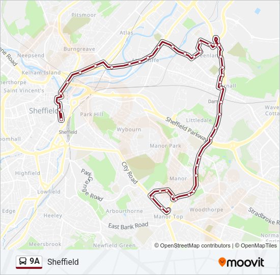 9A Bus Line Map