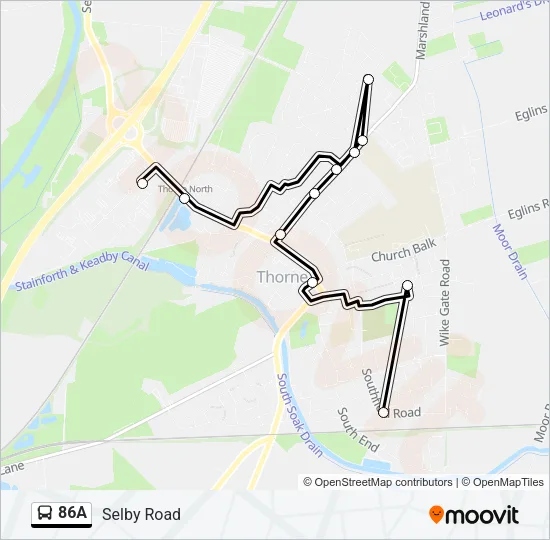 86A Bus Line Map