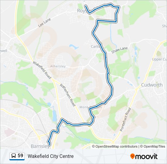59 Bus Line Map