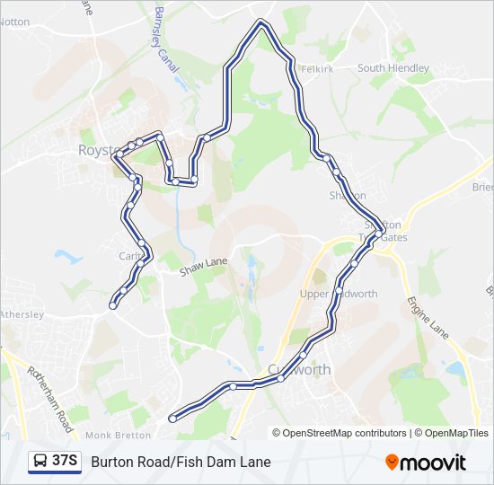 37S Bus Line Map