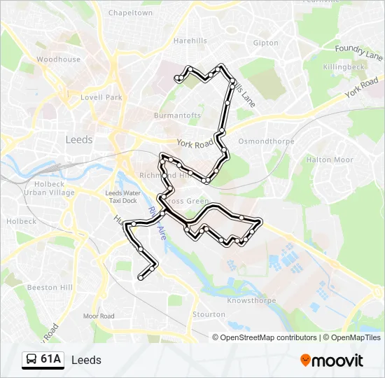 61A Bus Line Map