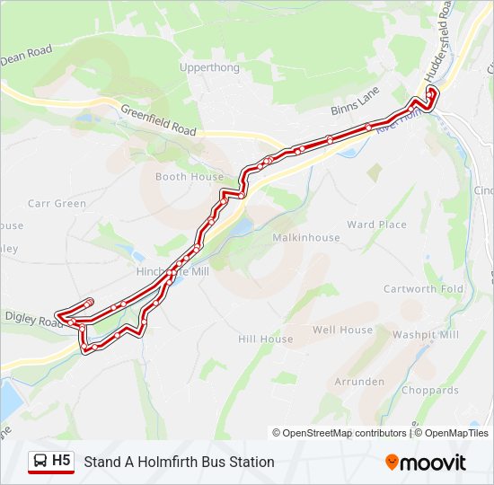 H5 bus Line Map