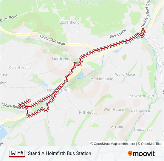 H5 Bus Line Map