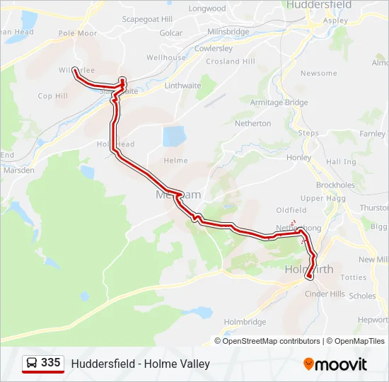 335 Bus Line Map