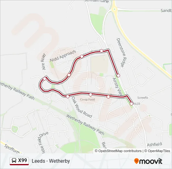 X99 Bus Line Map