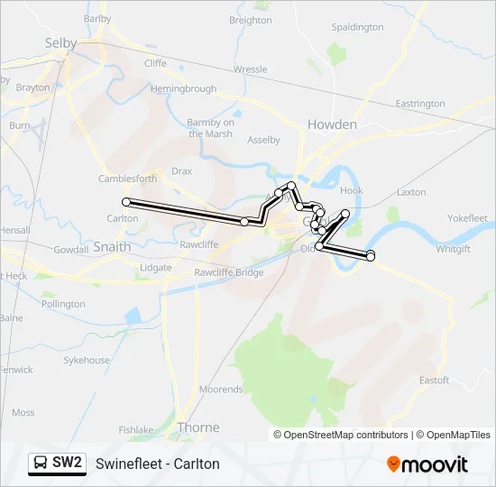 SW2 Bus Line Map