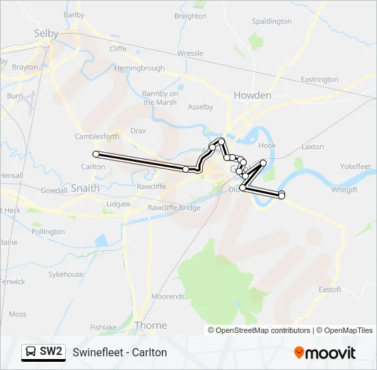 SW2 Bus Line Map