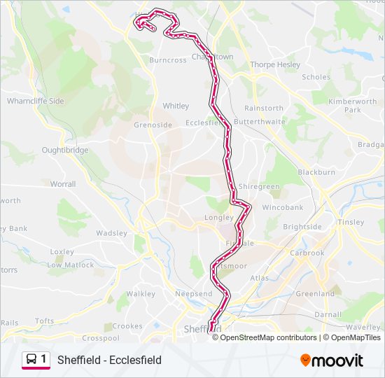 1 Bus Line Map