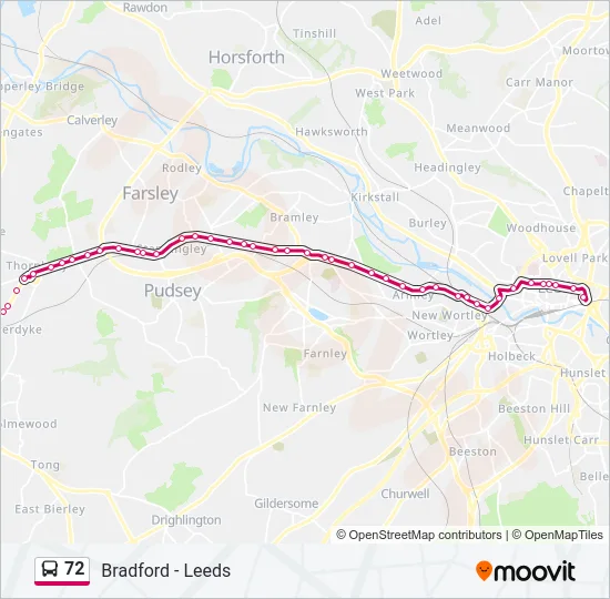 72 Bus Line Map